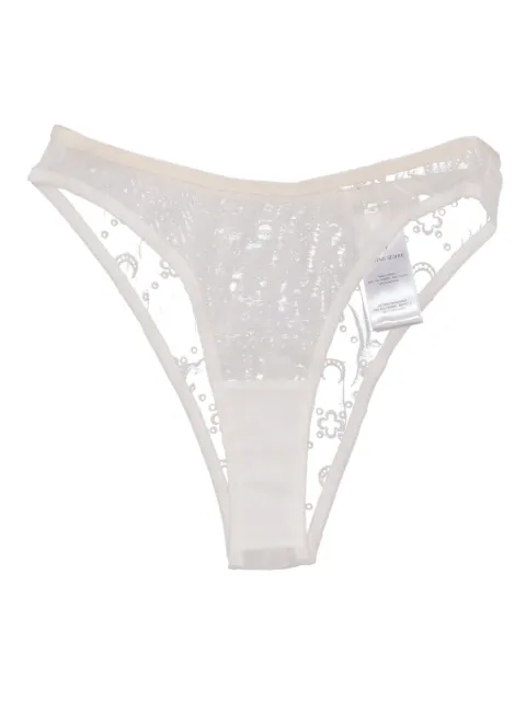 Marine Serre mesh high-cut panties White WUW052ACJER0005