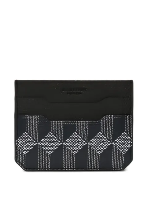 Au Départ geometric-pattern card holder Black SCAH001