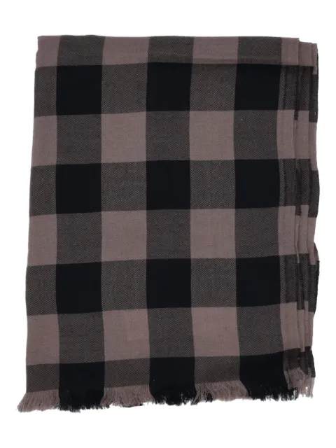 Rick Owens checked-pattern scarf Grey RU02E1463SCARJP