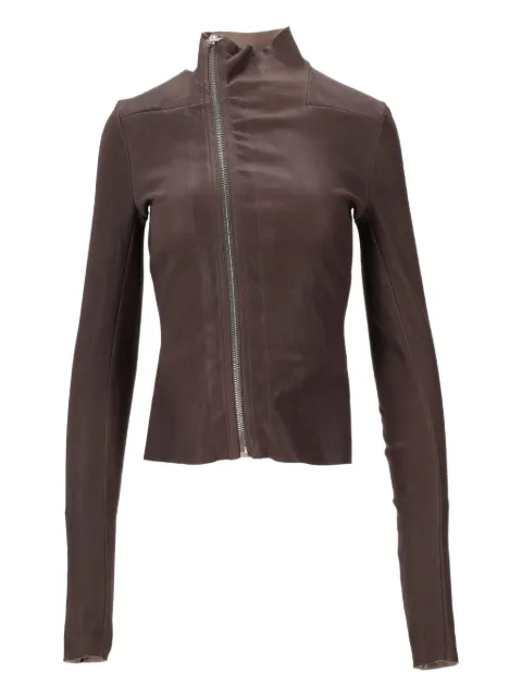 Rick Owens Gary leather jacket Brown RP02E4701LSV