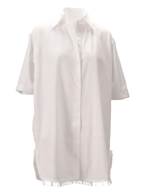 Niccolò Pasqualetti Douglas frayed shirt White NP07SH02ACOPO