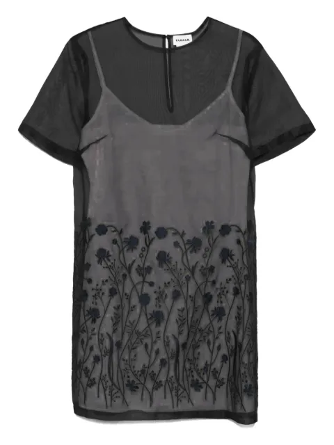 P.A.R.O.S.H. flora-detail midi dress Black D726012SORGENTE