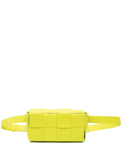 Bottega Veneta Pre-Owned 2012-2025 Mini Nappa Intrecciato Cassette belt bag Yellow 65EY129SG1D2P9B8
