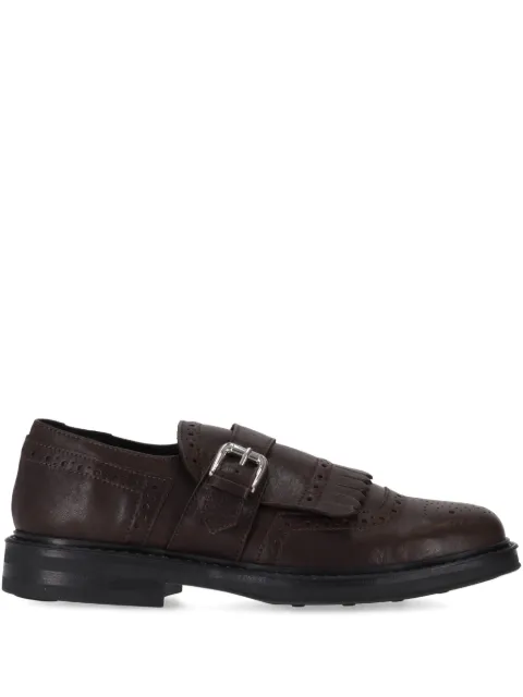 P.A.R.O.S.H. buckle fringed-detail monk shoes Brown D070287PECSHOE
