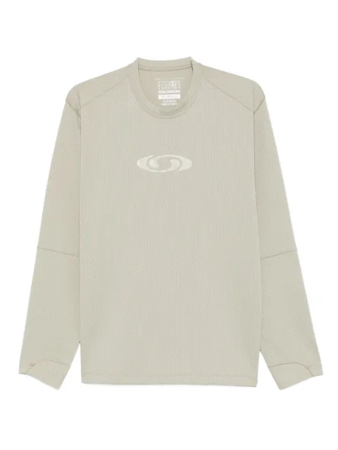 MM6 Maison Margiela X Salomon logo-print long-sleeve sweater Neutrals S52NH0036M20139