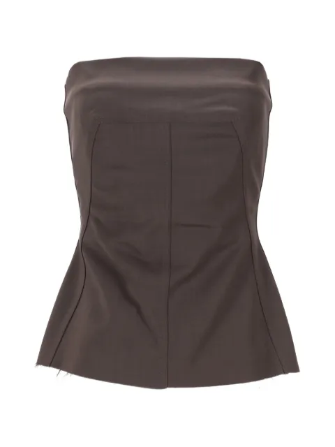 Rick Owens Concordians bustier top Brown RP02E4127WST