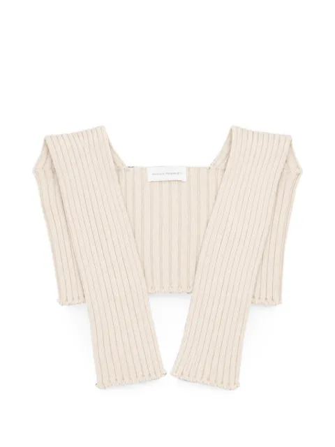 Niccolò Pasqualetti Parte ribbed scarf Neutrals NP08K014WOYA