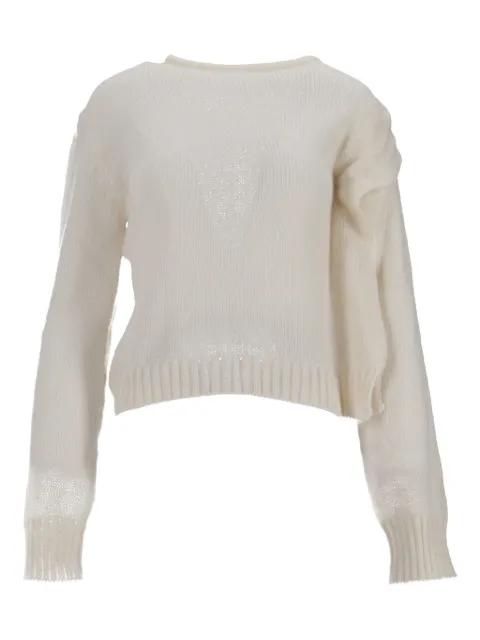 Niccolò Pasqualetti ruffled sweater Neutrals NP08K013KMPY