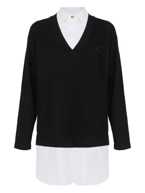 Elisabetta Franchi layered sweater dress Black AM09T56E2