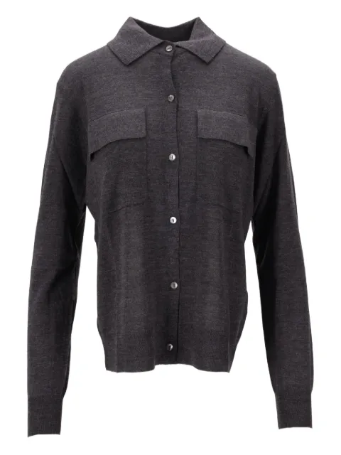 P.A.R.O.S.H. pocket collared cardigan Grey D540912LINFA25W