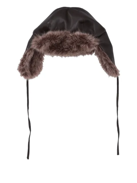 P.A.R.O.S.H. fur-trim hat Brown D010532PORTAL