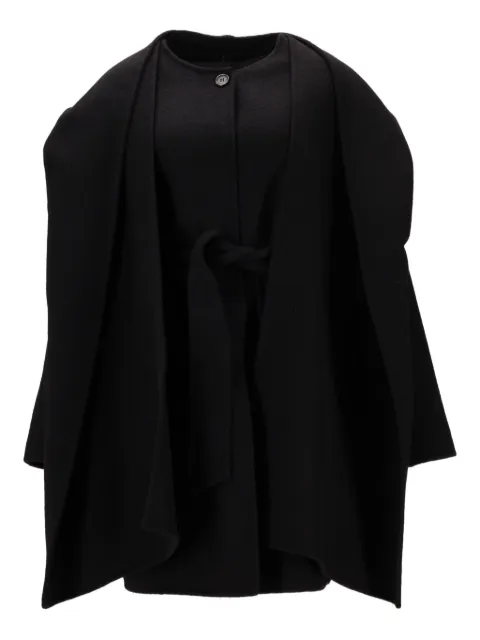 P.A.R.O.S.H. belted hooded cape Black D431719ILEAK25