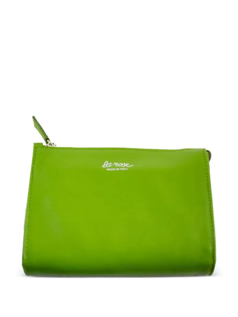 La-Rose Minimal leather make-up bag Green 50131