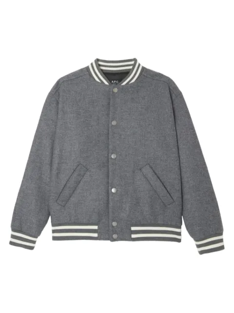 A.P.C. Micky striped blouson jacket Grey WVBEBM02974