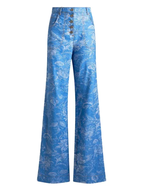 ETRO button-fastening printed jeans Blue WRNB000499TJEK7