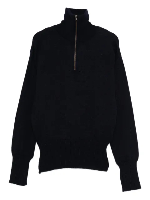 Junya Watanabe MAN zip-neck sweater Blue WPN9021