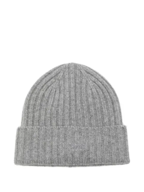 MC2 Saint Barth Wengen cashmere ribbed hat Grey WENG025