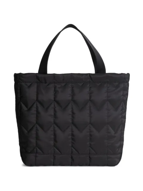 Maison Kitsuné large chevron quilted tote bag Black PM05104WB0043P199