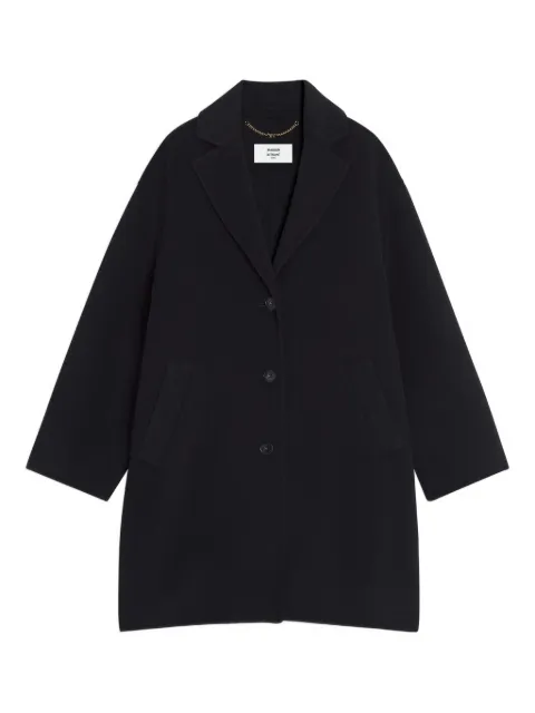 Maison Kitsuné button wool coat Black PW02211WQ4067P199