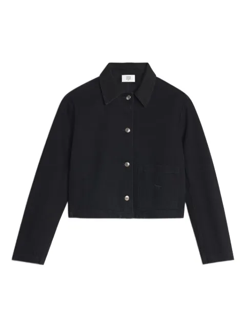 Maison Kitsuné pocket button cotton denim jacket Black PW02142WD4018P199