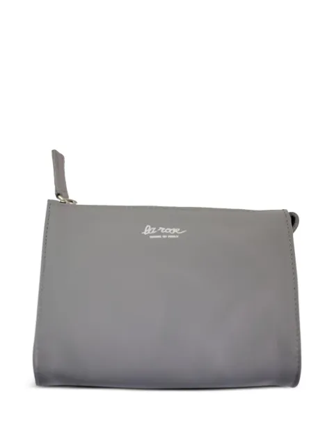 La-Rose minimal leather make-up bag Grey 50131