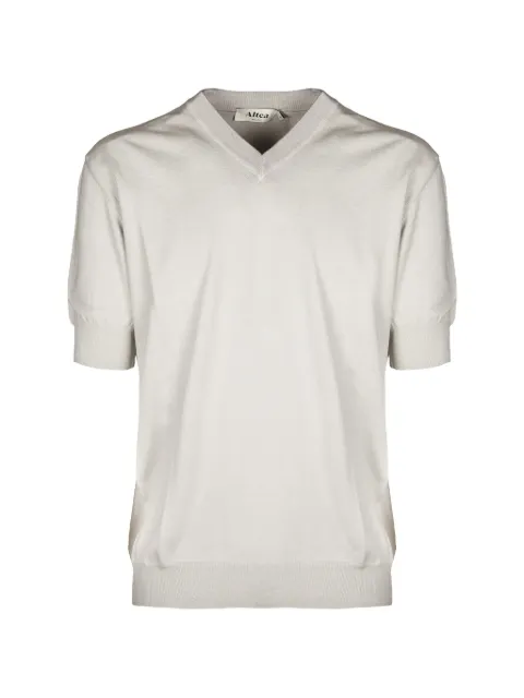 Altea V-neck short-sleeve T-shirt Neutrals 265104431