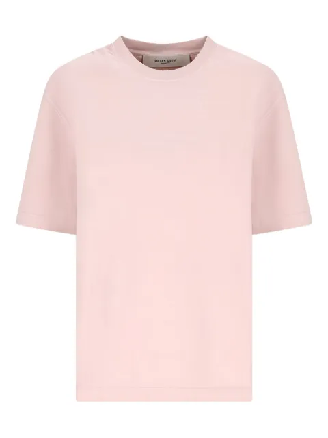 Golden Goose T-shirt in washed black with reverse logo on the back - Jersey Capsule Pink GUP01873P001576