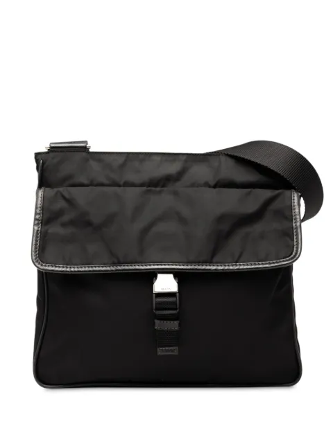 Prada Pre-Owned 2013-2025 Tessuto Zip Top crossbody bag Black 0GQML3CCE3MUAEEU