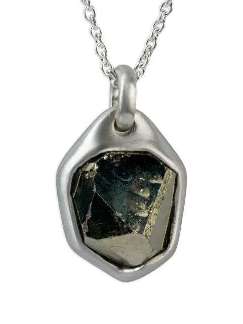 Parts of Four sterling silver Halos pyrite necklace Silver K640MAPYR