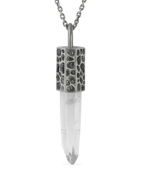 Parts of Four sterling silver Talisman quartz and diamond necklace Silver K366DAKFRDIALEM