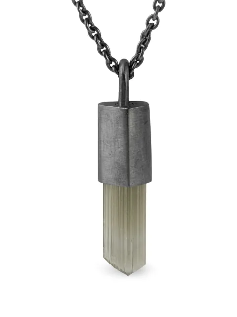 Parts of Four oxidised sterling silver Talisman zultanite necklace Grey K619KAZUL