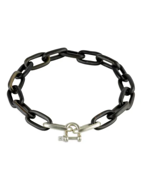 Parts of Four sterling-silver medium-links necklace Black 241813MHMA