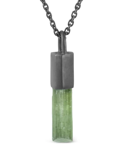 Parts of Four oxidised sterling silver Talisman tourmaline necklace Silver K624KAVER