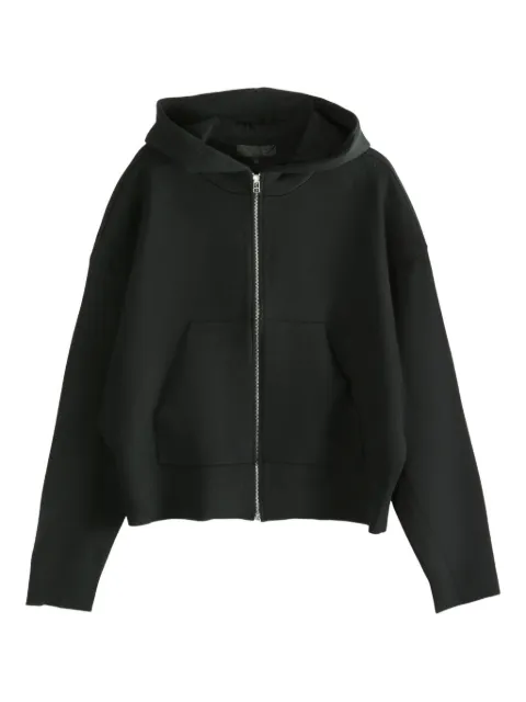 Omar Afridi zip-up wool hoodie Black OAAW25KNT106