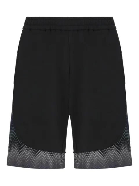 Missoni zigzag-pattern fleece shorts Black US25WI08BJ00OH