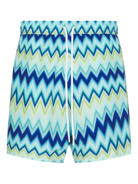 Missoni nylon swimsuit with zigzag print Blue US25WP00BW00Z0