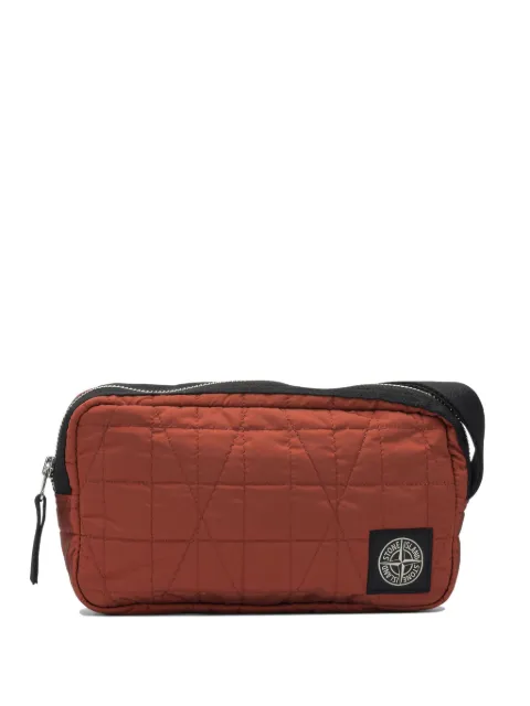 Stone Island quilted zip clutch bag Red K2S159200017S0255