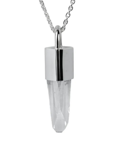 Parts of Four sterling silver Talisman lemurian quartz necklace Silver K412PALEM