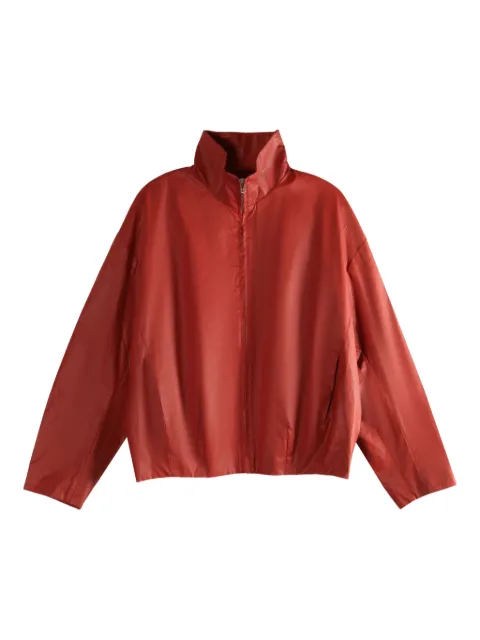 Omar Afridi high-neck zip-up jacket Red OAAW25BZ104