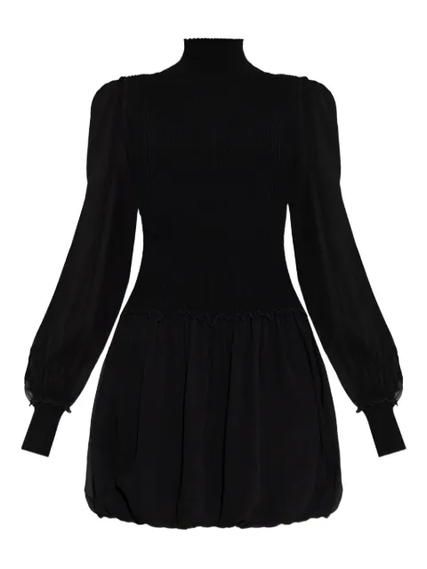 FRAME sheer-sleeve mini dress Black WP26KDR003