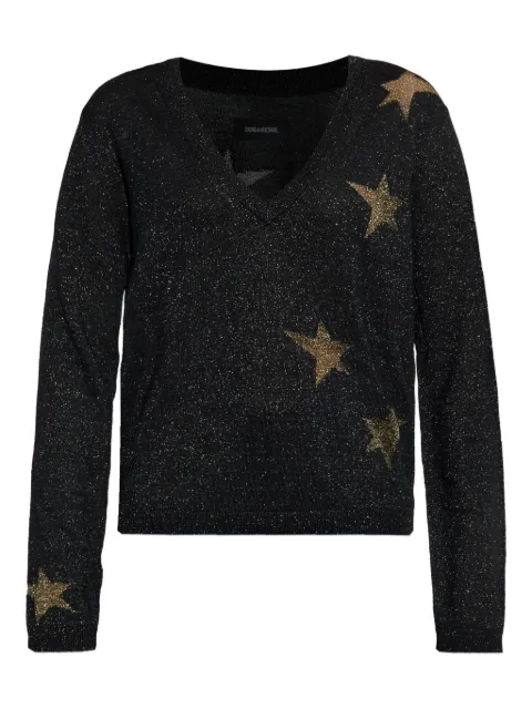 Zadig&Voltaire Rivyl V-neck sweater Black KWSW02846