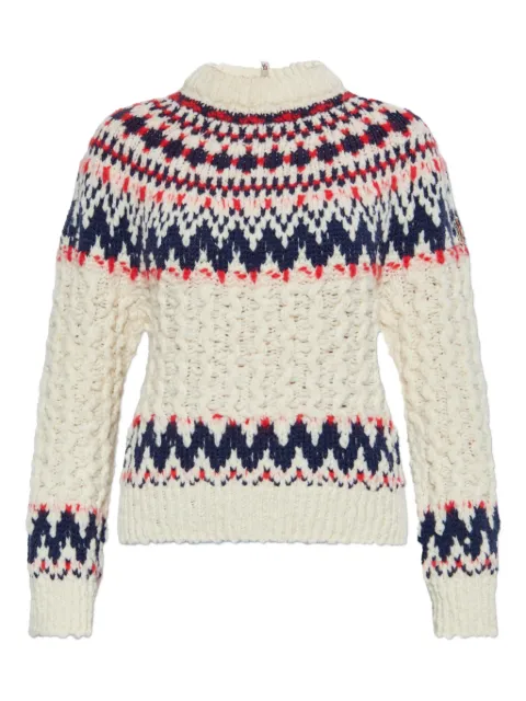 Moncler Grenoble patterned-jacquard jumper Neutrals K20989C00003M7948