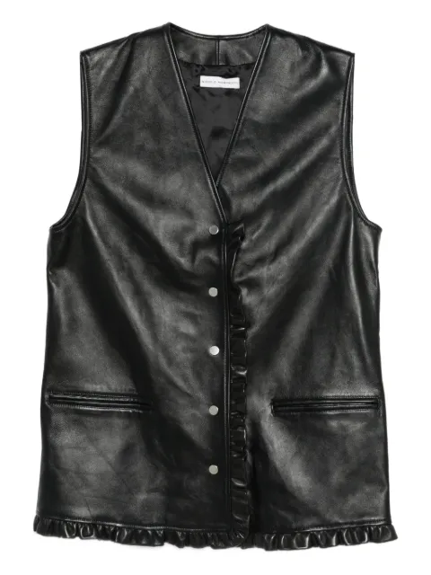 Niccolò Pasqualetti Lea Gala leather gilet Brown NP08J013