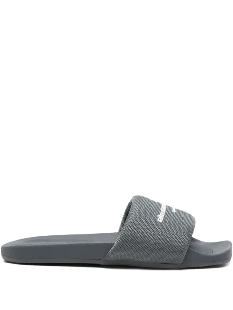Alexander Wang logo strap slides Grey 30221S059