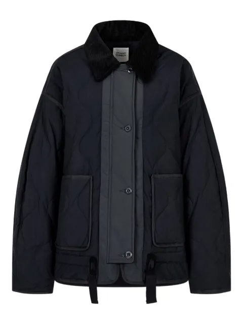 TOMBOY quilted corduroy-collar jacket Blue 9105414102