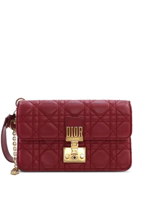 Christian Dior Pre-Owned 2017 Lambskin Cannage DiorAddict Wristlet clutch bag Red 4C5XXRYUIBLC387P