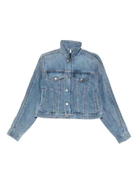 Alexander Wang logo-embossed denim jacket Blue 4DC1262952