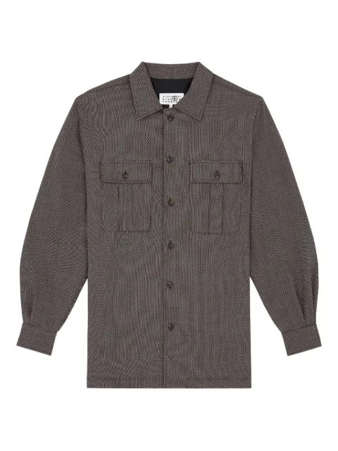 MM6 Maison Margiela button-up chest-pocket dress Grey S62DA0064M35636