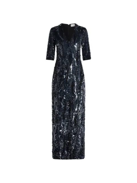 ILTA Allegra sequin V-neck maxi dress Black ALLEGRA