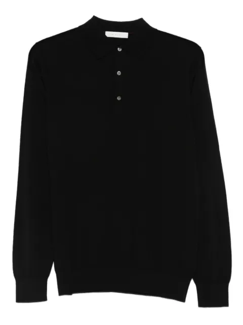 DIKTAT long-sleeve polo shirt Black DK97083